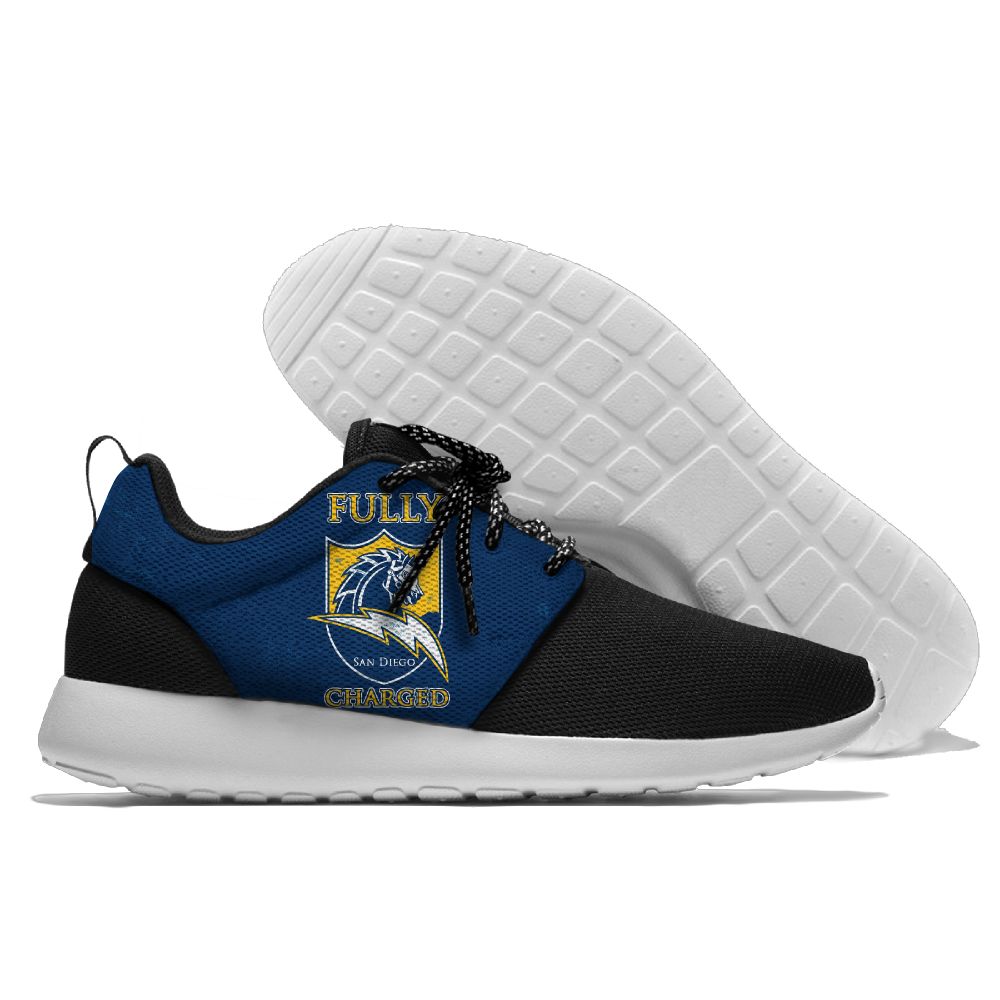 Men's NFL San Diego Chargers Roshe Style Lightweight Running Shoes 002